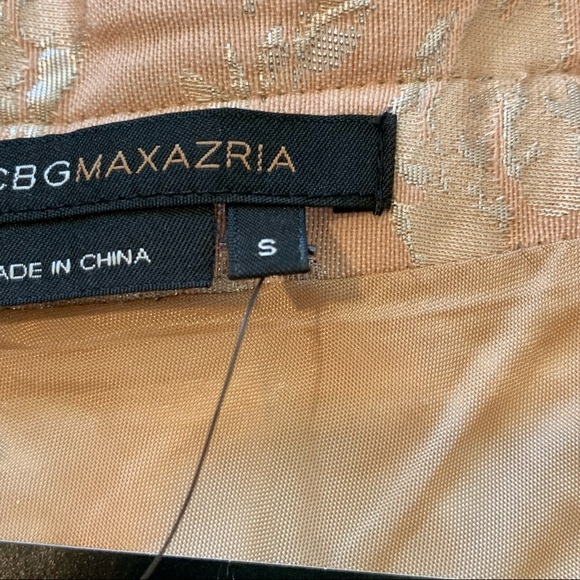 NWT BCBG MAX AZRIA Dana Paper Bag Waist Metallic Skirt—SZ. Small - Picture 8 of 16